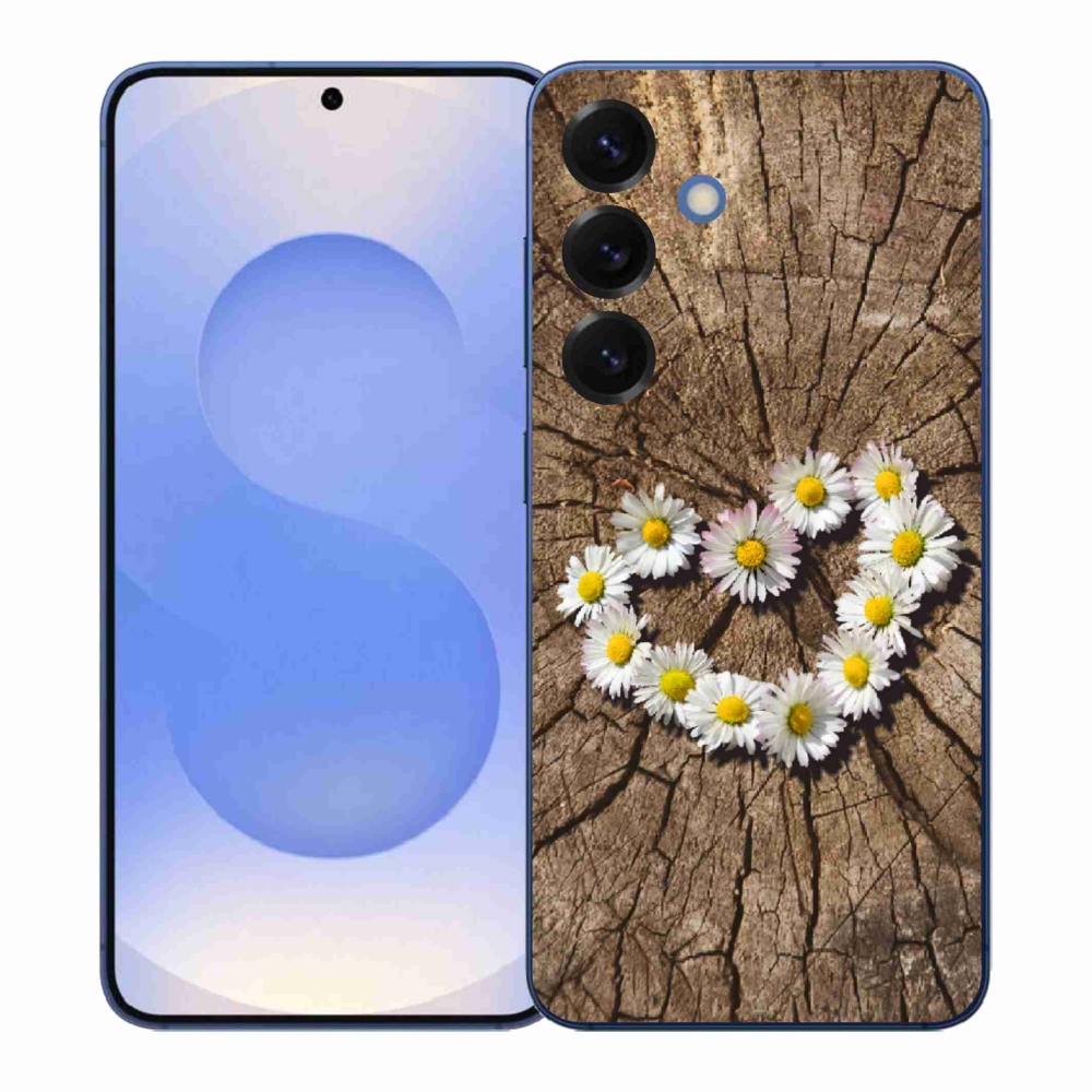 Gelový kryt mmCase na Samsung Galaxy S26+ - srdce z kopretin