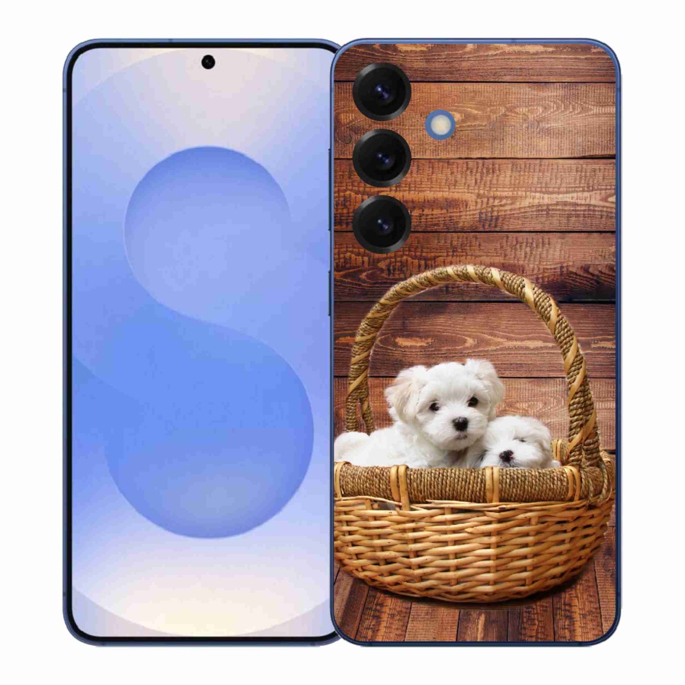 Gelový kryt mmCase na Samsung Galaxy S26+ - štěňátka