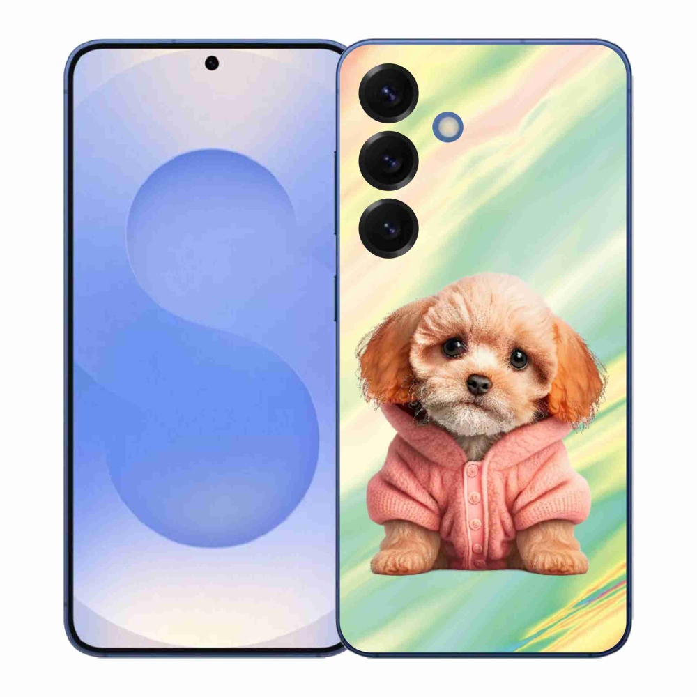 Gelový kryt mmCase na Samsung Galaxy S26+ - štěně ve svetru