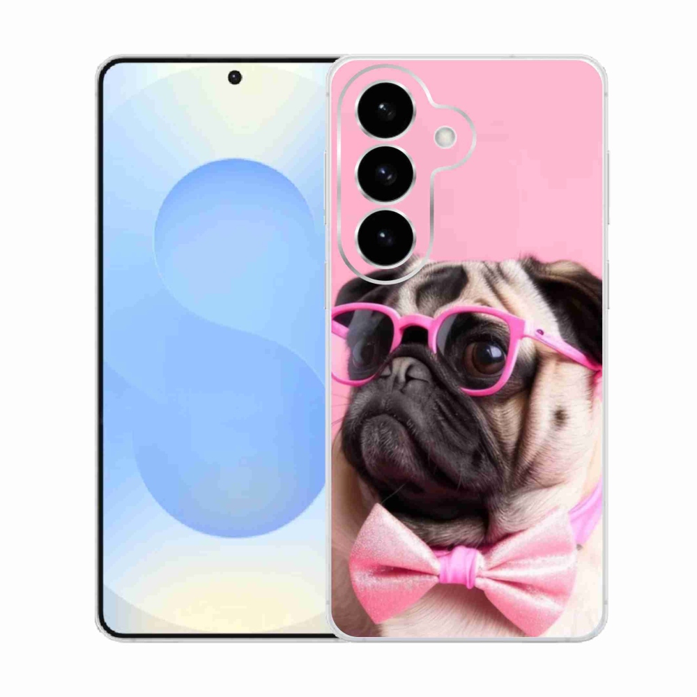 Gelový kryt mmCase na Samsung Galaxy S26  - stylový mops