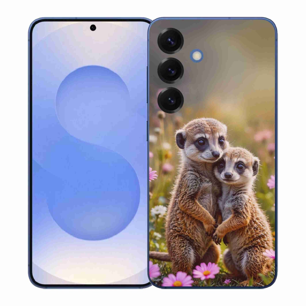 Gelový kryt mmCase na Samsung Galaxy S26+ - surikatí duo