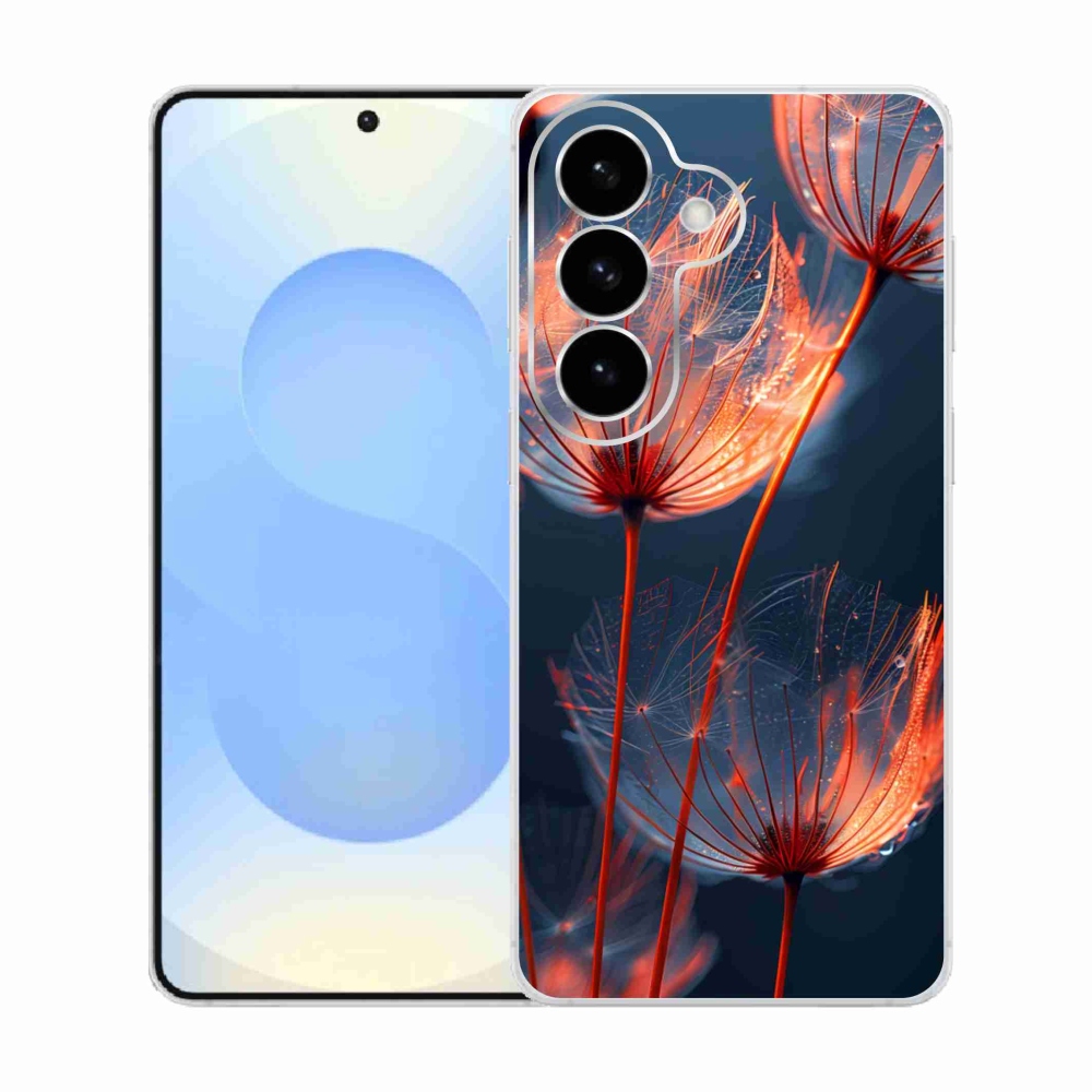 Gelový kryt mmCase na Samsung Galaxy S26  - světélkující chmýří