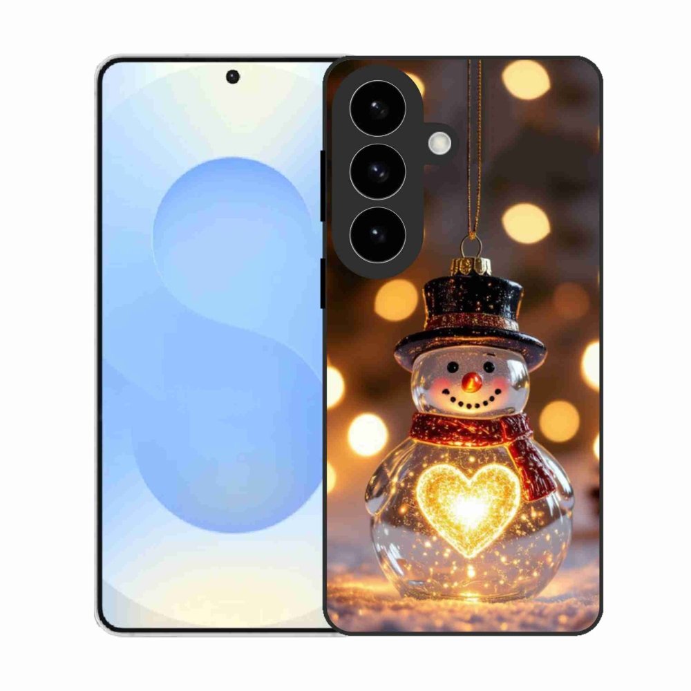 Gelový kryt mmCase na Samsung Galaxy S26 - svítící vánoční sněhulák