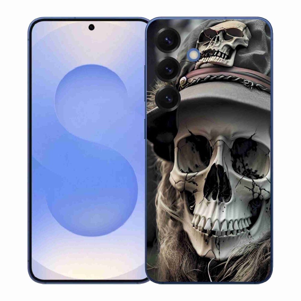 Gelový kryt mmCase na Samsung Galaxy S26+ - temná lebka