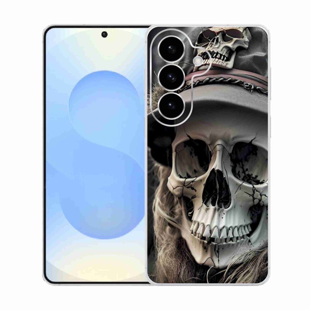 Gelový kryt mmCase na Samsung Galaxy S26  - temná lebka