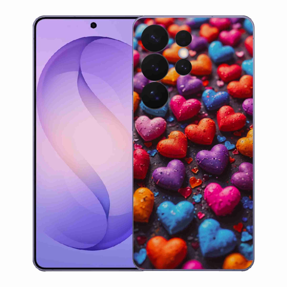 Gelový kryt mmCase na Samsung Galaxy S26 Ultra - barevná srdce