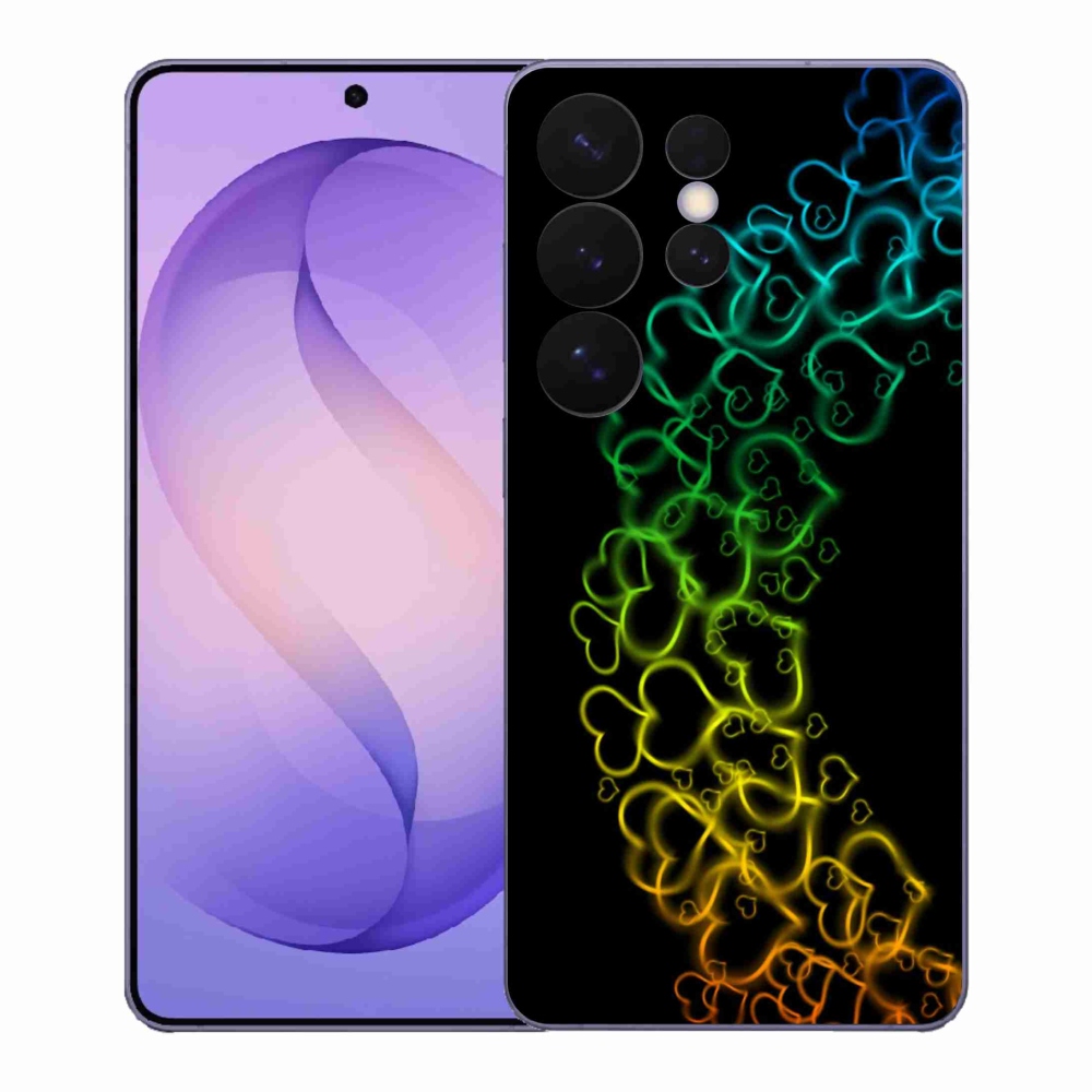 Gelový kryt mmCase na Samsung Galaxy S26 Ultra - barevná srdíčka