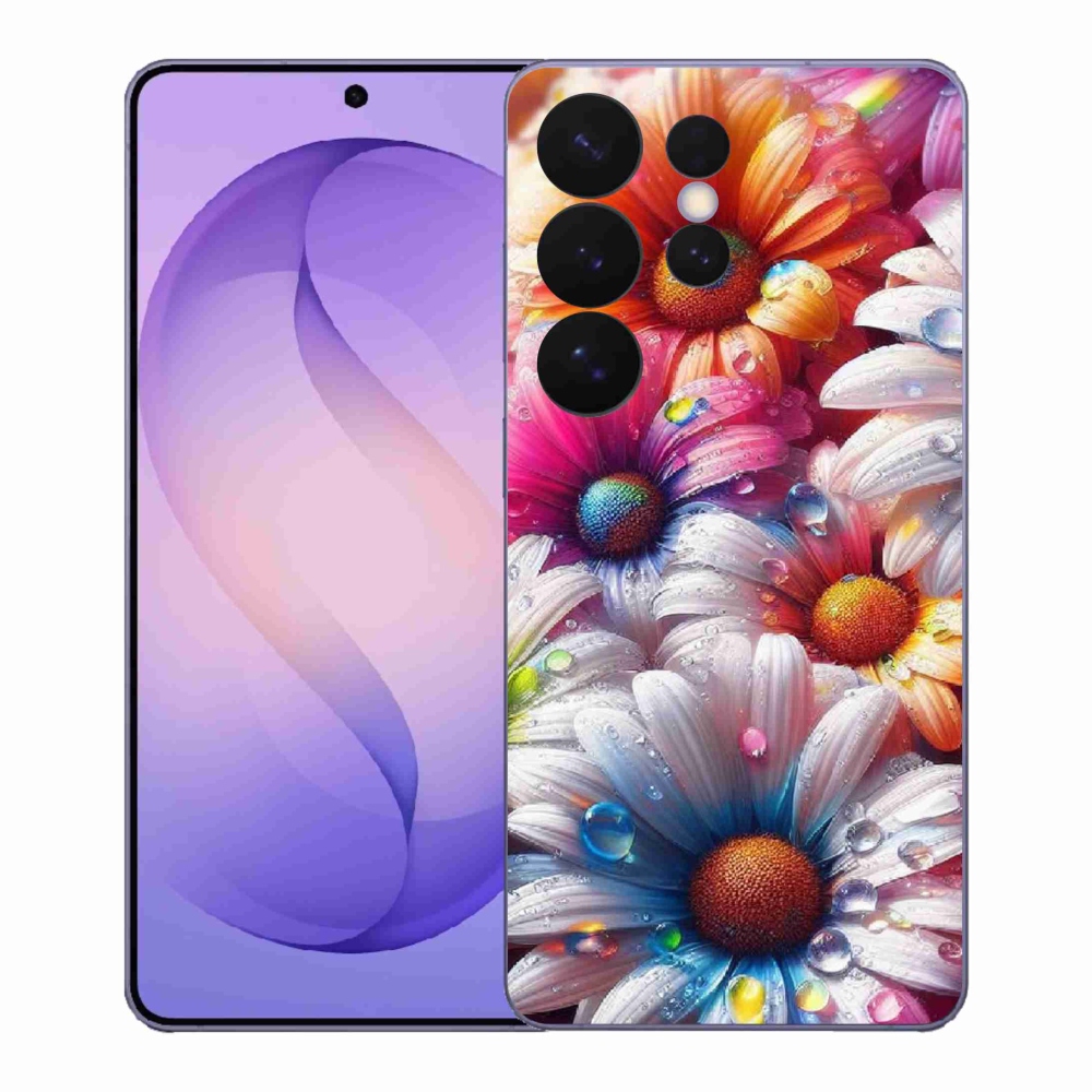 Gelový kryt mmCase na Samsung Galaxy S26 Ultra - barevné kopretiny