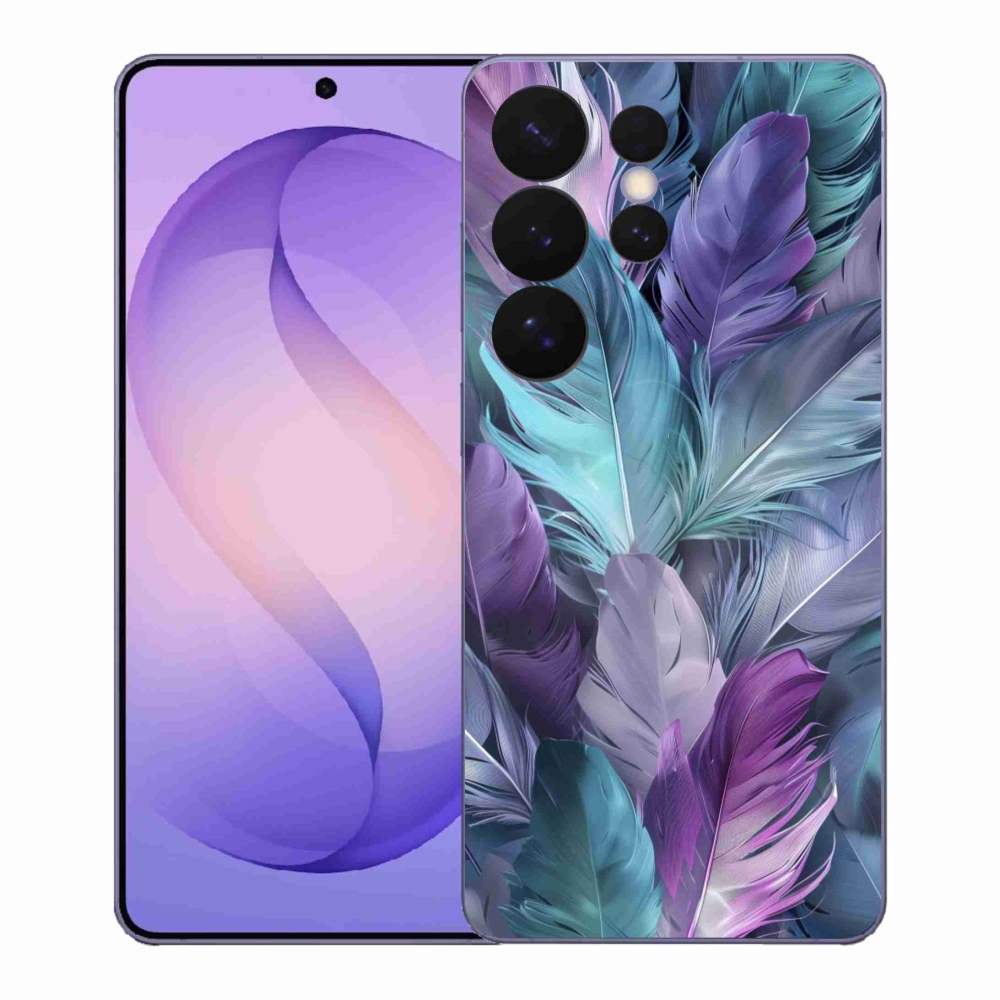 Gelový kryt mmCase na Samsung Galaxy S26 Ultra - barevné peří 2