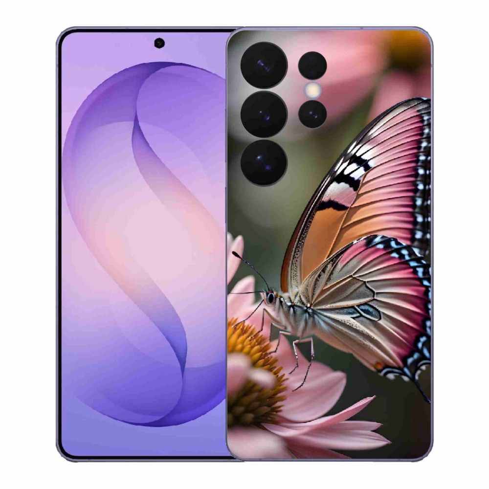 Gelový kryt mmCase na Samsung Galaxy S26 Ultra - barevný motýl