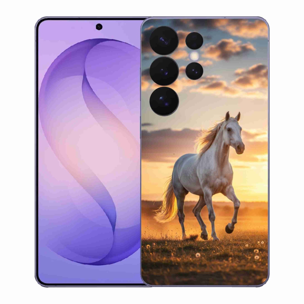 Gelový kryt mmCase na Samsung Galaxy S26 Ultra - běžící bílý kůň 2