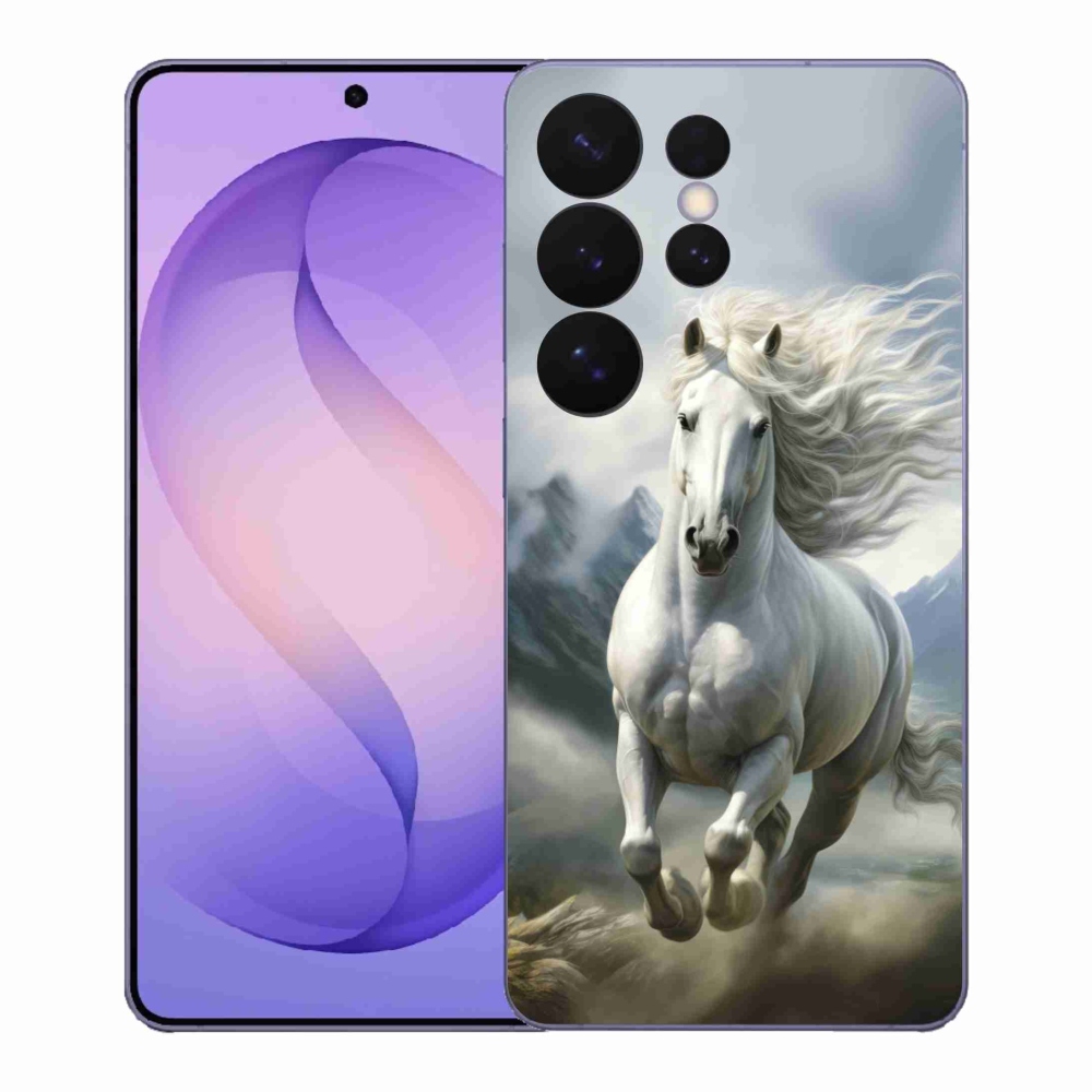 Gelový kryt mmCase na Samsung Galaxy S26 Ultra - běžící bílý kůň 3