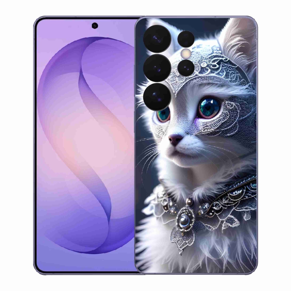 Gelový kryt mmCase na Samsung Galaxy S26 Ultra - bílá kočka