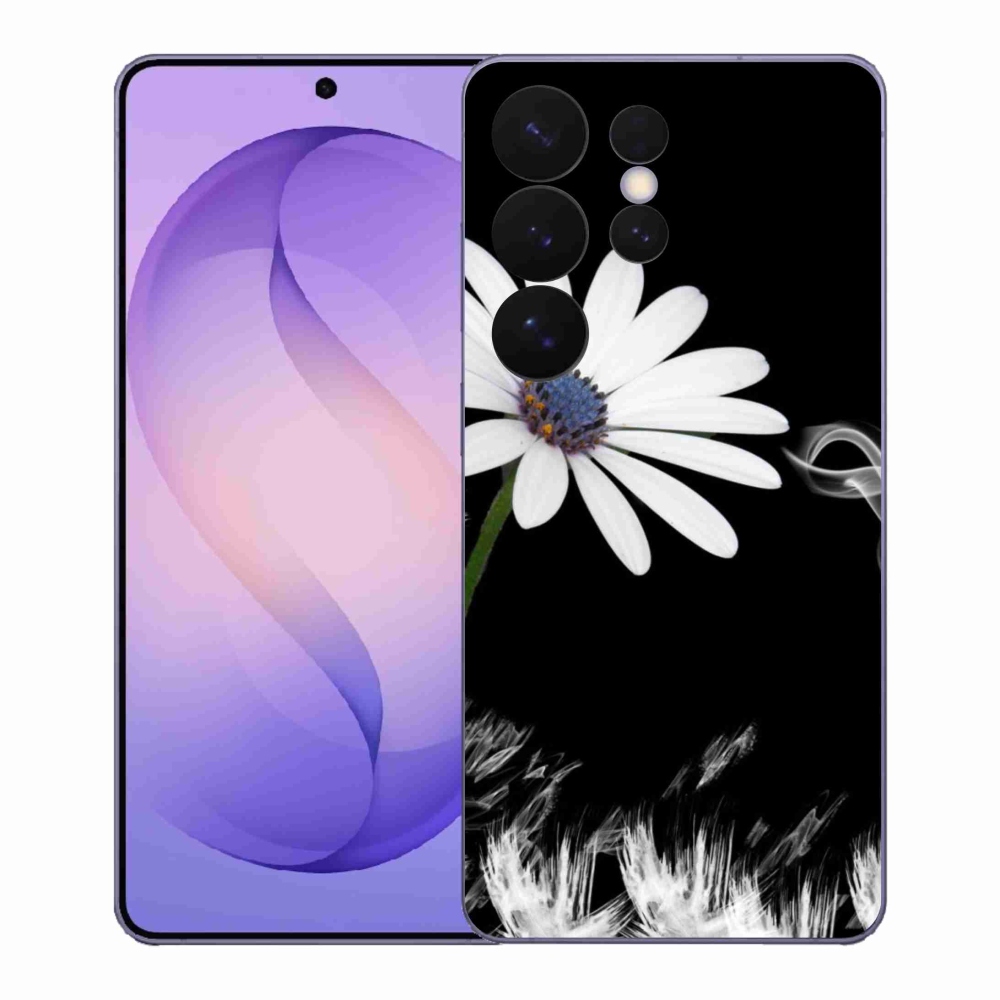 Gelový kryt mmCase na Samsung Galaxy S26 Ultra - bílá květina