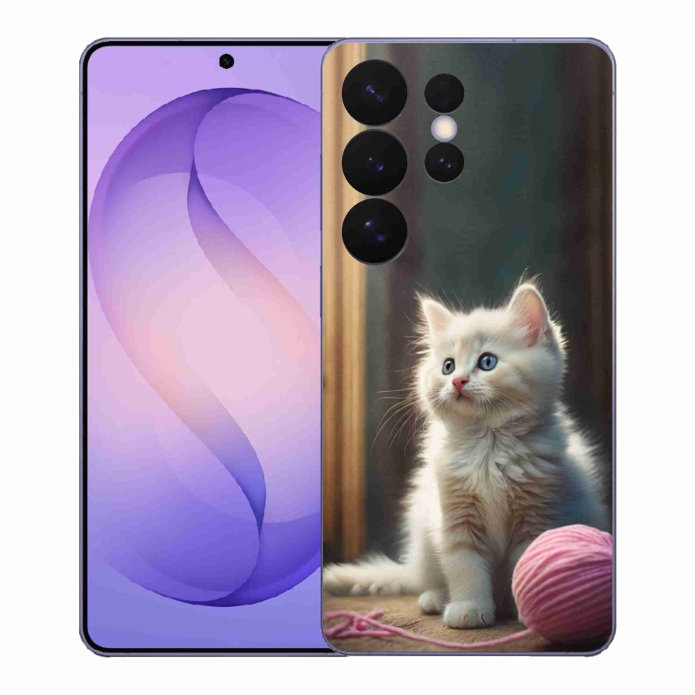 Gelový kryt mmCase na Samsung Galaxy S26 Ultra - bílé kotě 2