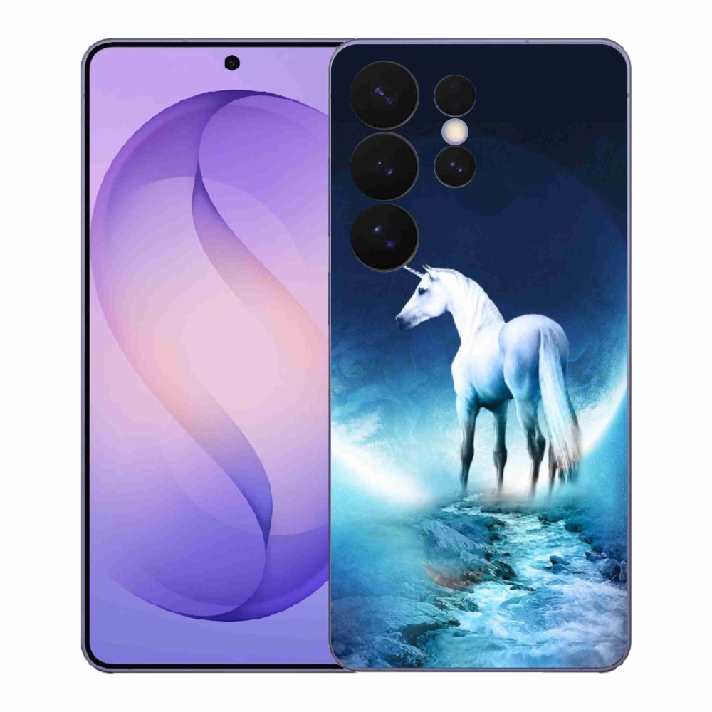 Gelový kryt mmCase na Samsung Galaxy S26 Ultra - bílý jednorožec