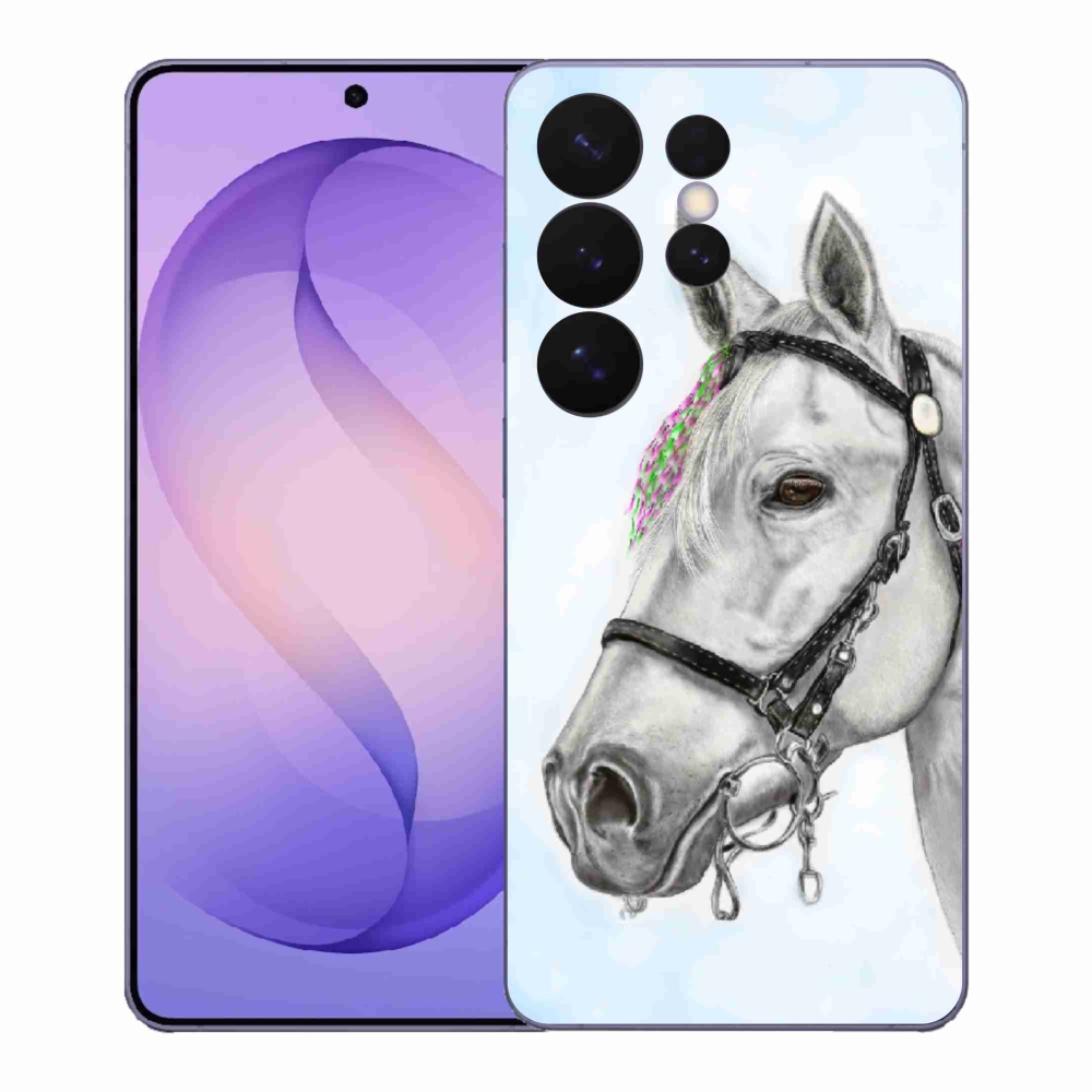 Gelový kryt mmCase na Samsung Galaxy S26 Ultra - bílý kůň 1