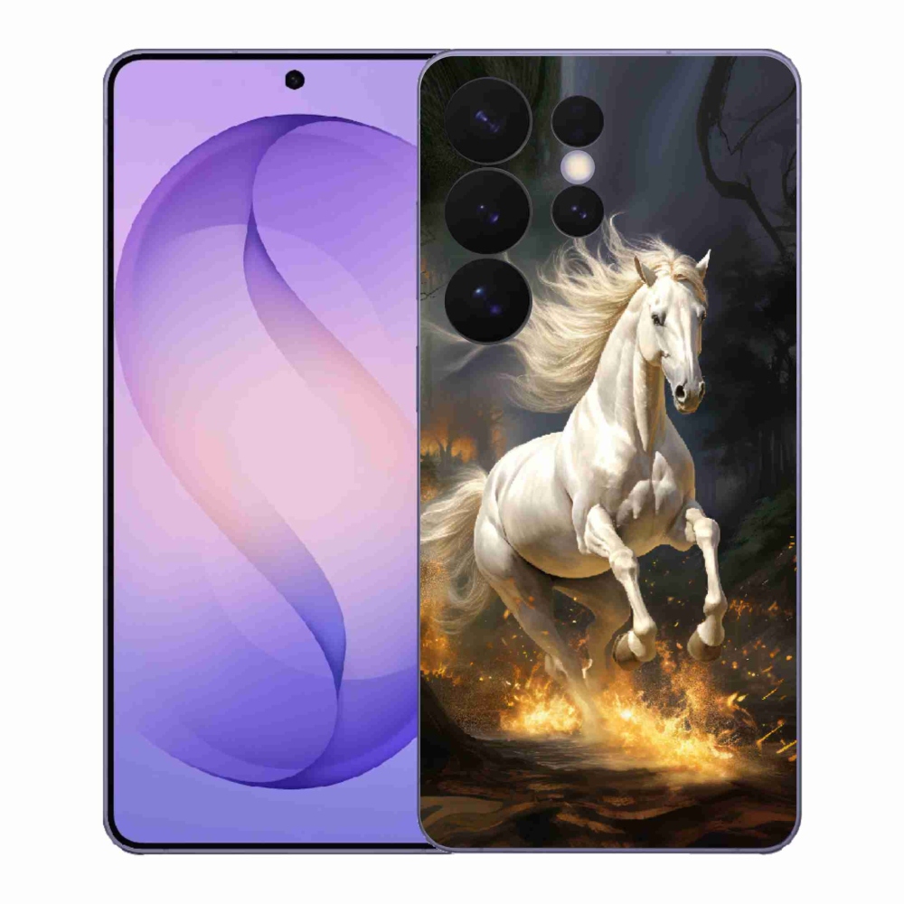 Gelový kryt mmCase na Samsung Galaxy S26 Ultra - bílý kůň 2