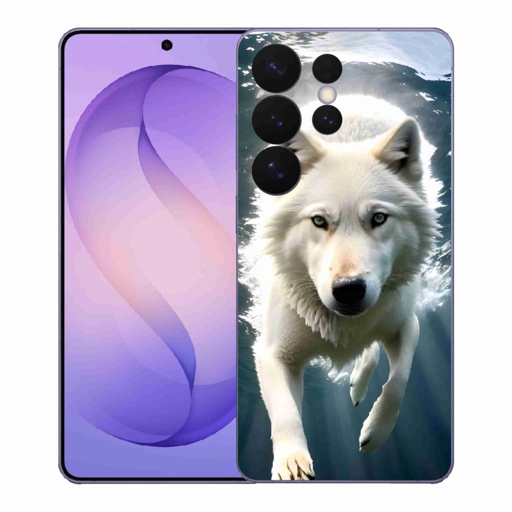 Gelový kryt mmCase na Samsung Galaxy S26 Ultra - bílý vlk