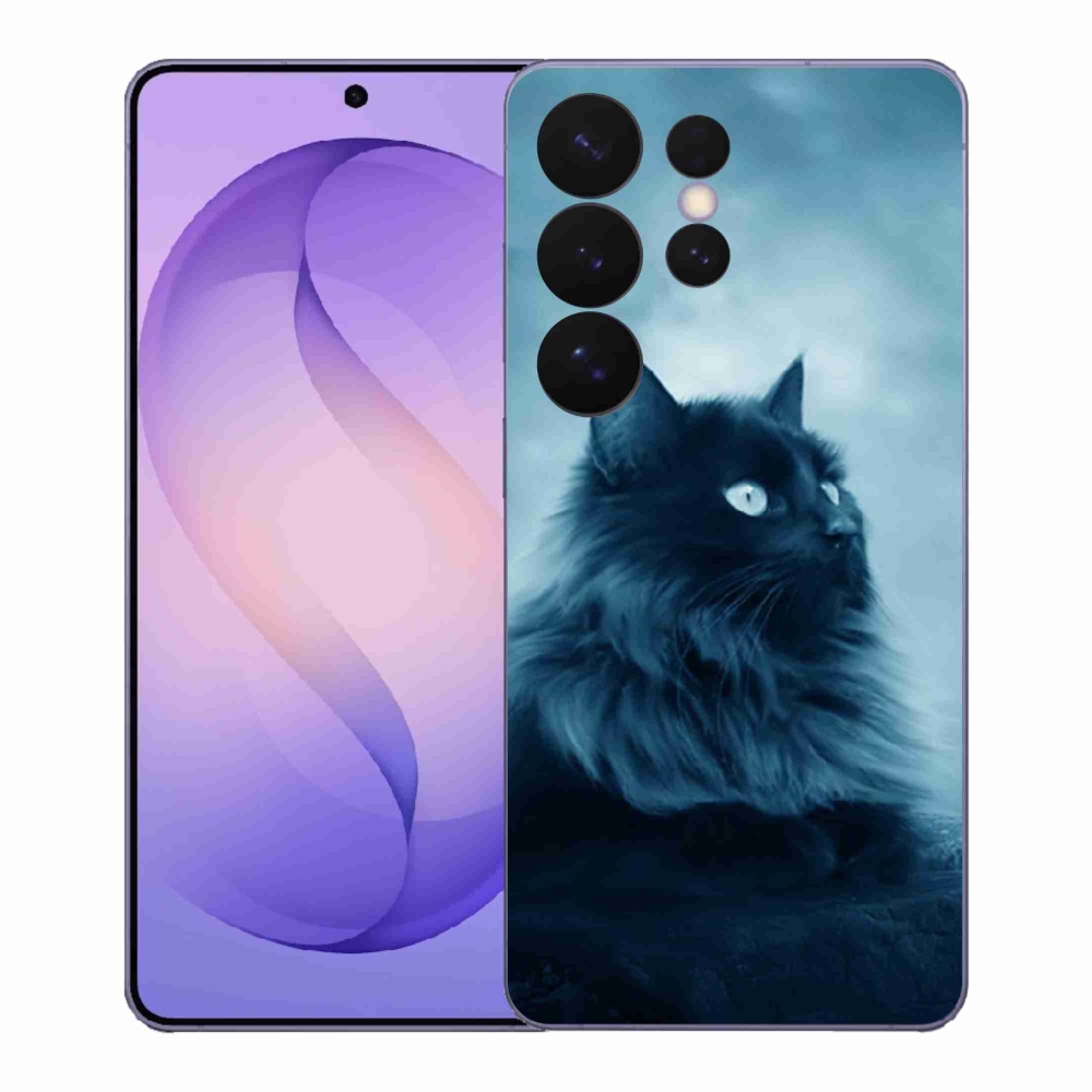 Gelový kryt mmCase na Samsung Galaxy S26 Ultra - černá kočka 1