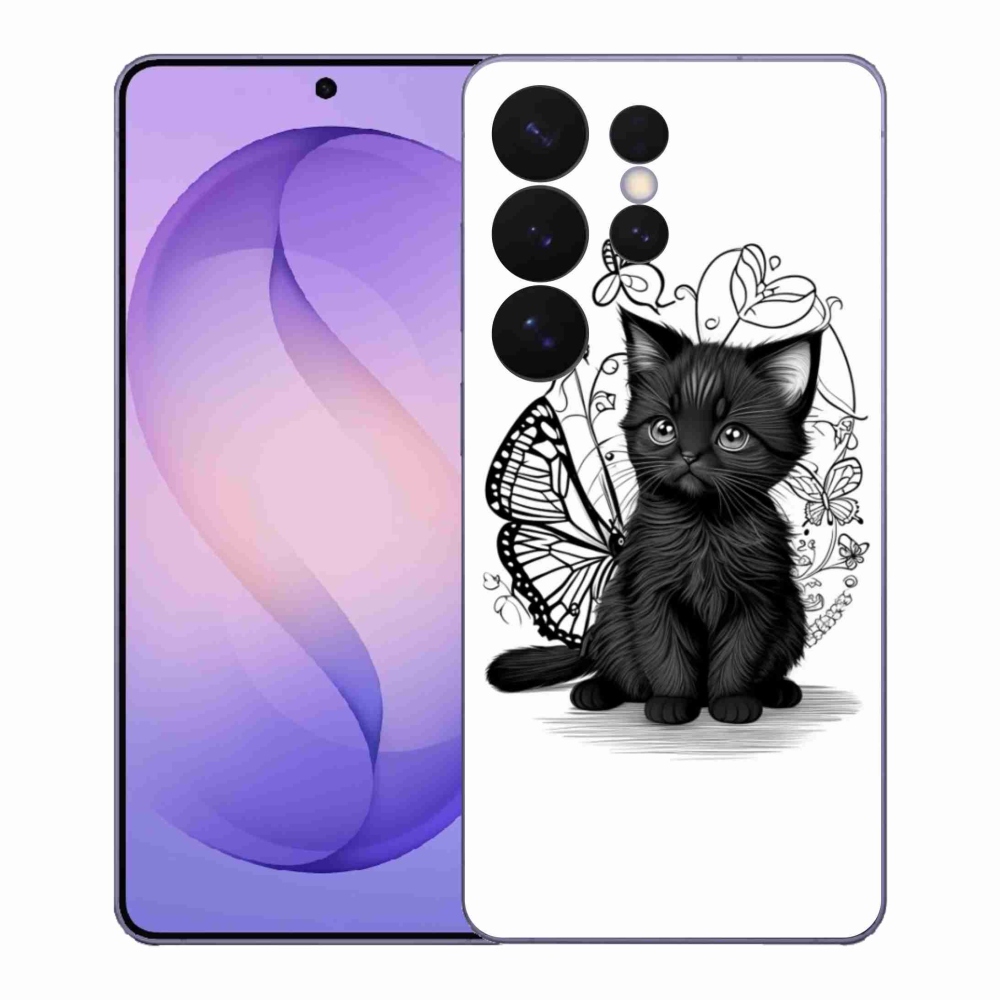 Gelový kryt mmCase na Samsung Galaxy S26 Ultra - černé kotě