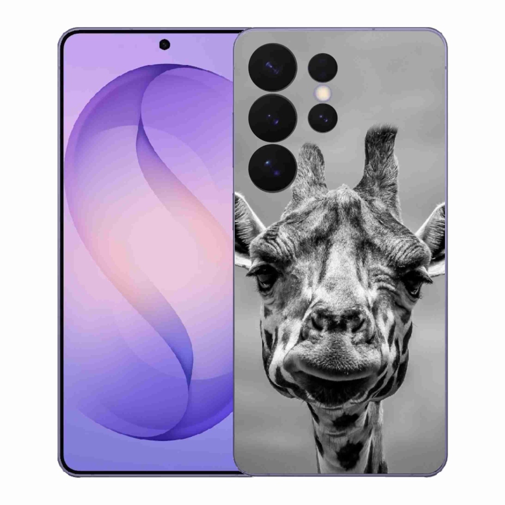 Gelový kryt mmCase na Samsung Galaxy S26 Ultra - černobílá žirafa