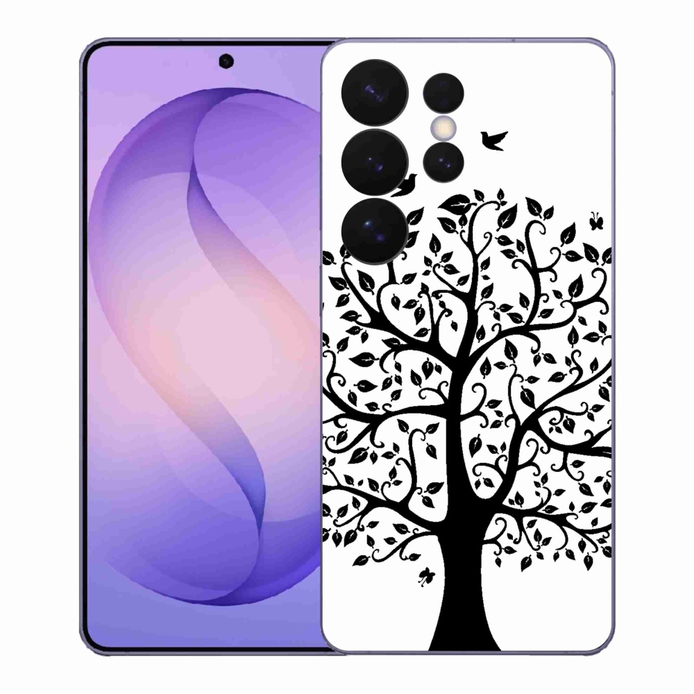 Gelový kryt mmCase na Samsung Galaxy S26 Ultra - černobílý strom