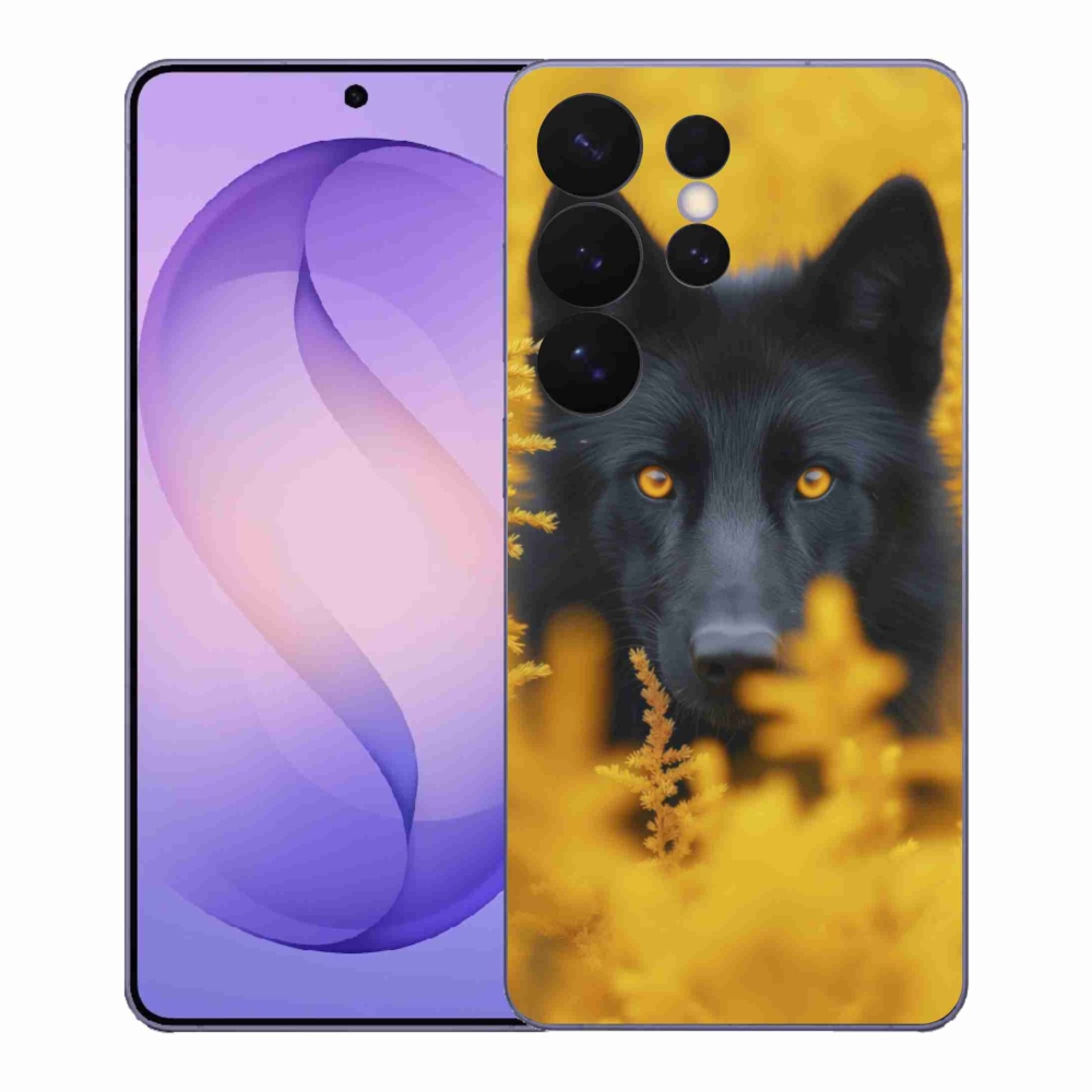 Gelový kryt mmCase na Samsung Galaxy S26 Ultra - černý vlk 2