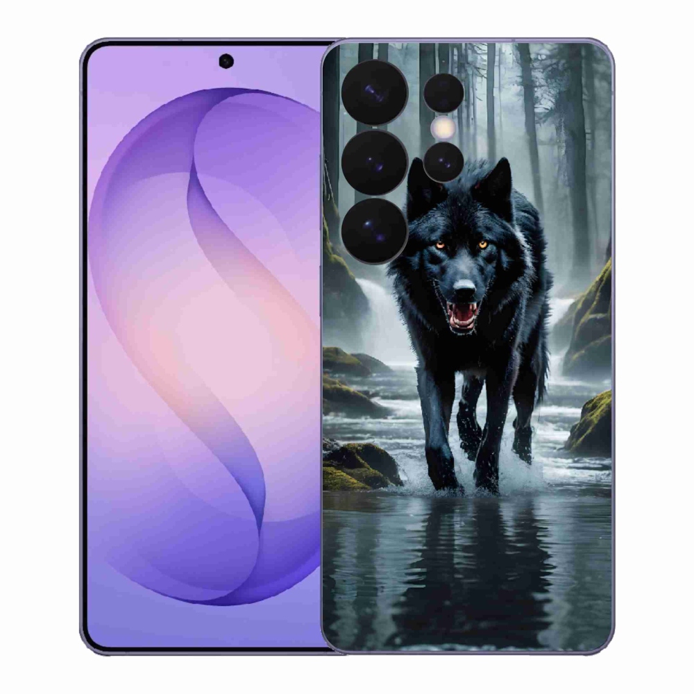Gelový kryt mmCase na Samsung Galaxy S26 Ultra - černý vlk