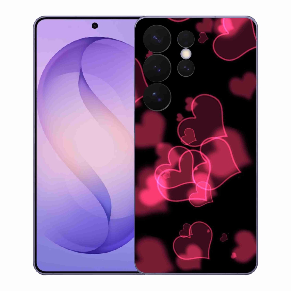 Gelový kryt mmCase na Samsung Galaxy S26 Ultra - červená srdíčka