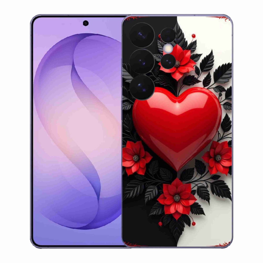 Gelový kryt mmCase na Samsung Galaxy S26 Ultra - červené srdce