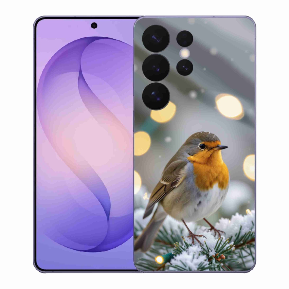 Gelový kryt mmCase na Samsung Galaxy S26 Ultra - červenka v zimě