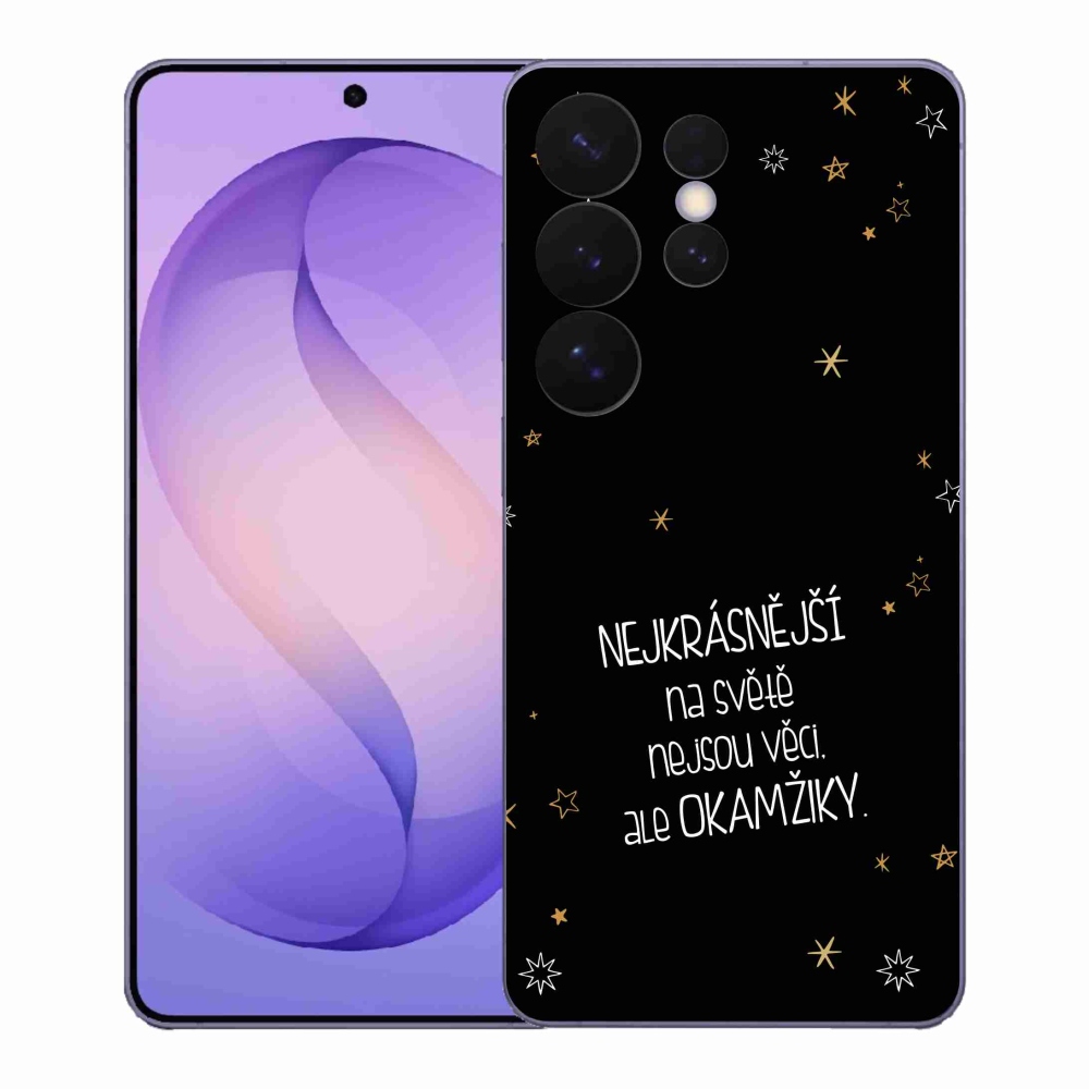 Gelový kryt mmCase na Samsung Galaxy S26 Ultra - citát 4 černé pozadí