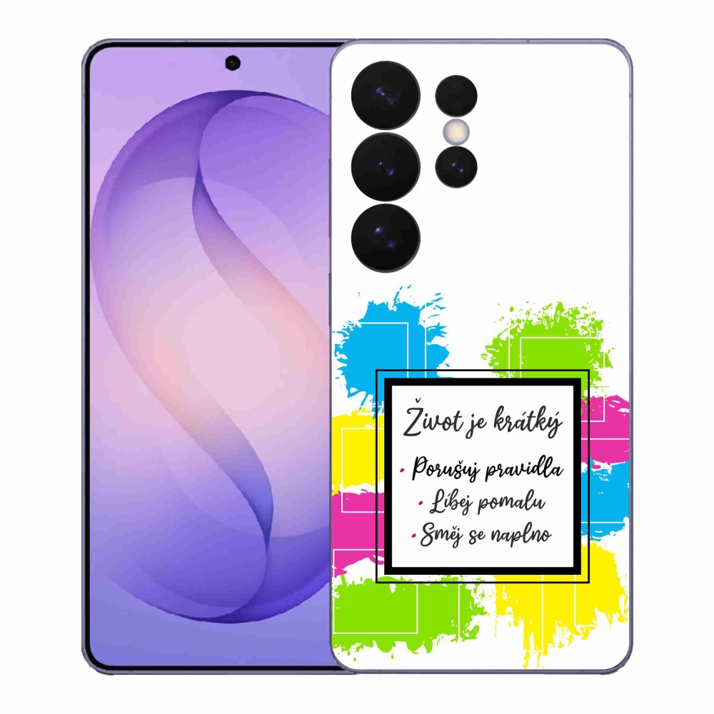 Gelový kryt mmCase na Samsung Galaxy S26 Ultra - citát 5 bílé pozadí