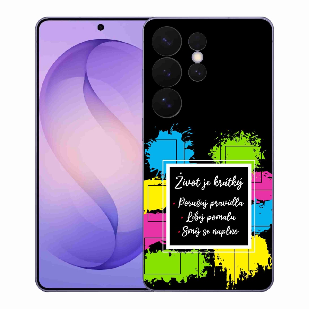 Gelový kryt mmCase na Samsung Galaxy S26 Ultra - citát 5 černé pozadí
