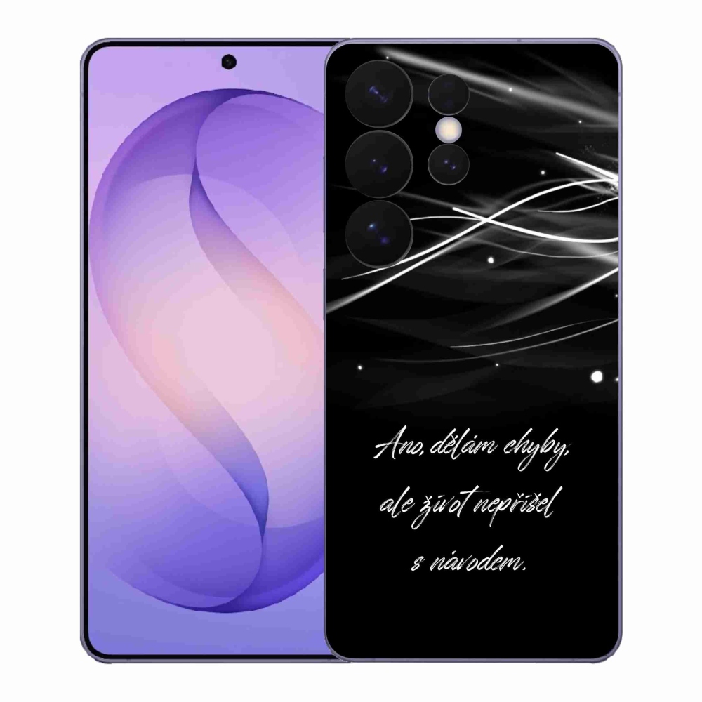 Gelový kryt mmCase na Samsung Galaxy S26 Ultra - citát černé pozadí