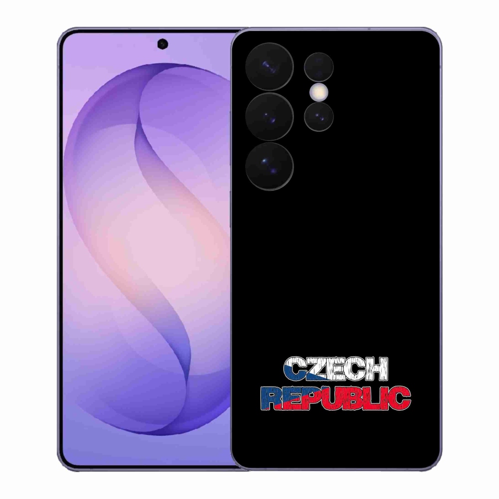 Gelový kryt mmCase na Samsung Galaxy S26 Ultra - Czech Republic černé pozadí