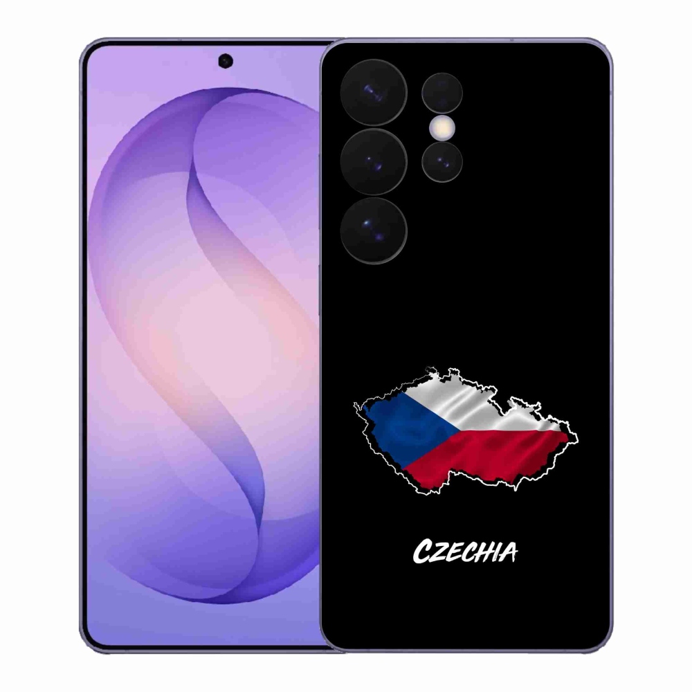 Gelový kryt mmCase na Samsung Galaxy S26 Ultra - Czechia černé pozadí