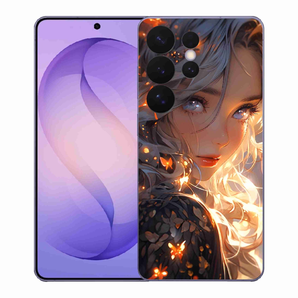 Gelový kryt mmCase na Samsung Galaxy S26 Ultra - dívka a motýli