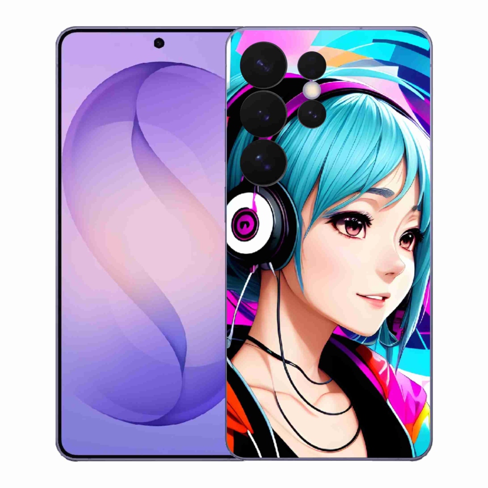 Gelový kryt mmCase na Samsung Galaxy S26 Ultra - dívka se sluchátky