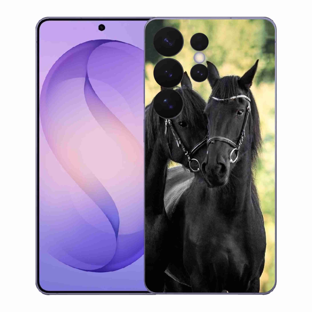 Gelový kryt mmCase na Samsung Galaxy S26 Ultra - dva černí koně