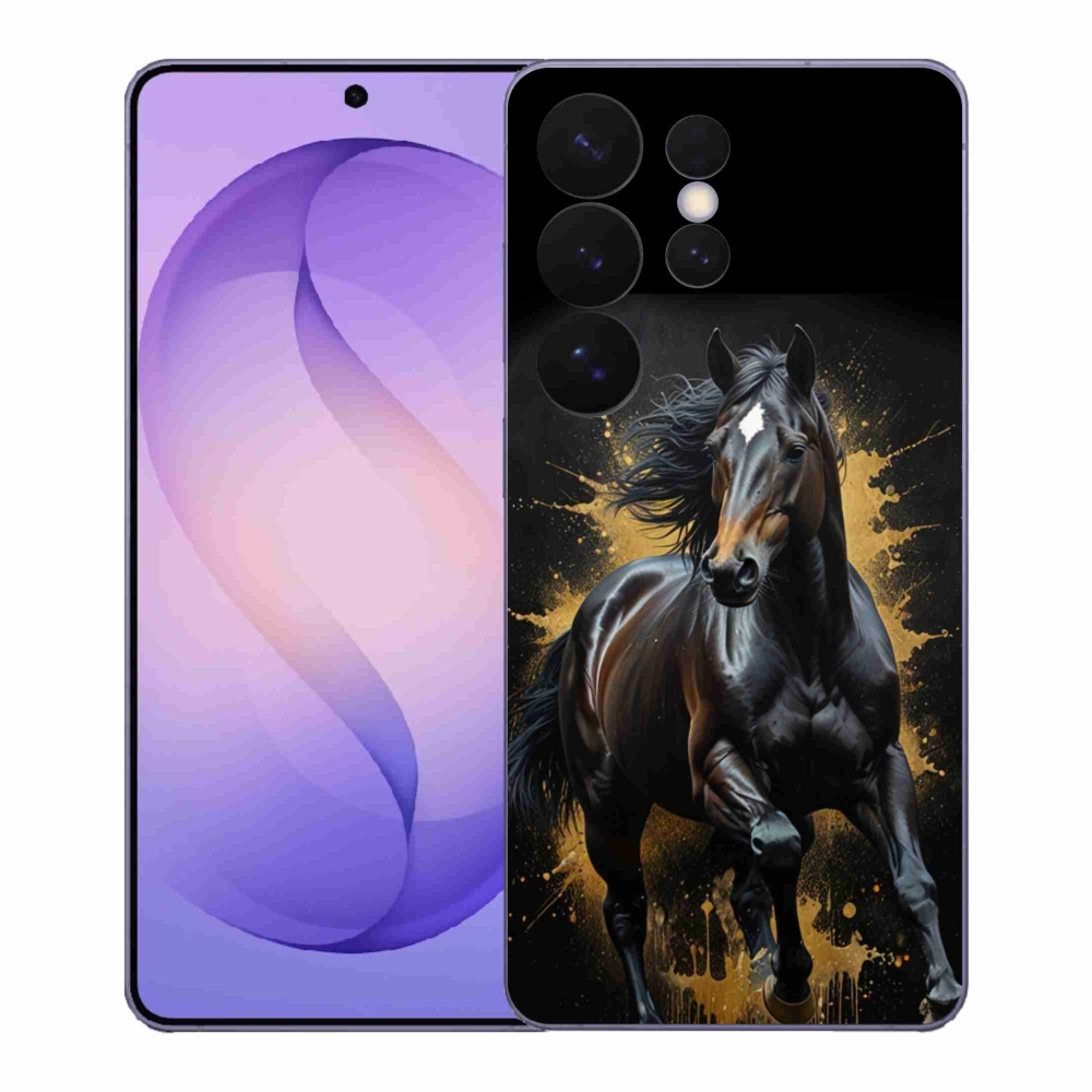 Gelový kryt mmCase na Samsung Galaxy S26 Ultra - elegantní černý hřebec