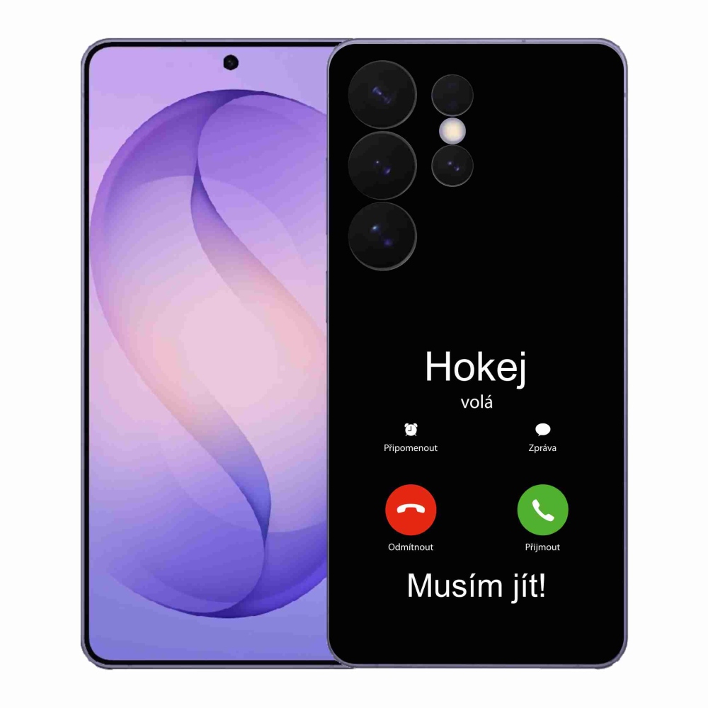 Gelový kryt mmCase na Samsung Galaxy S26 Ultra - hokej volá černé pozadí