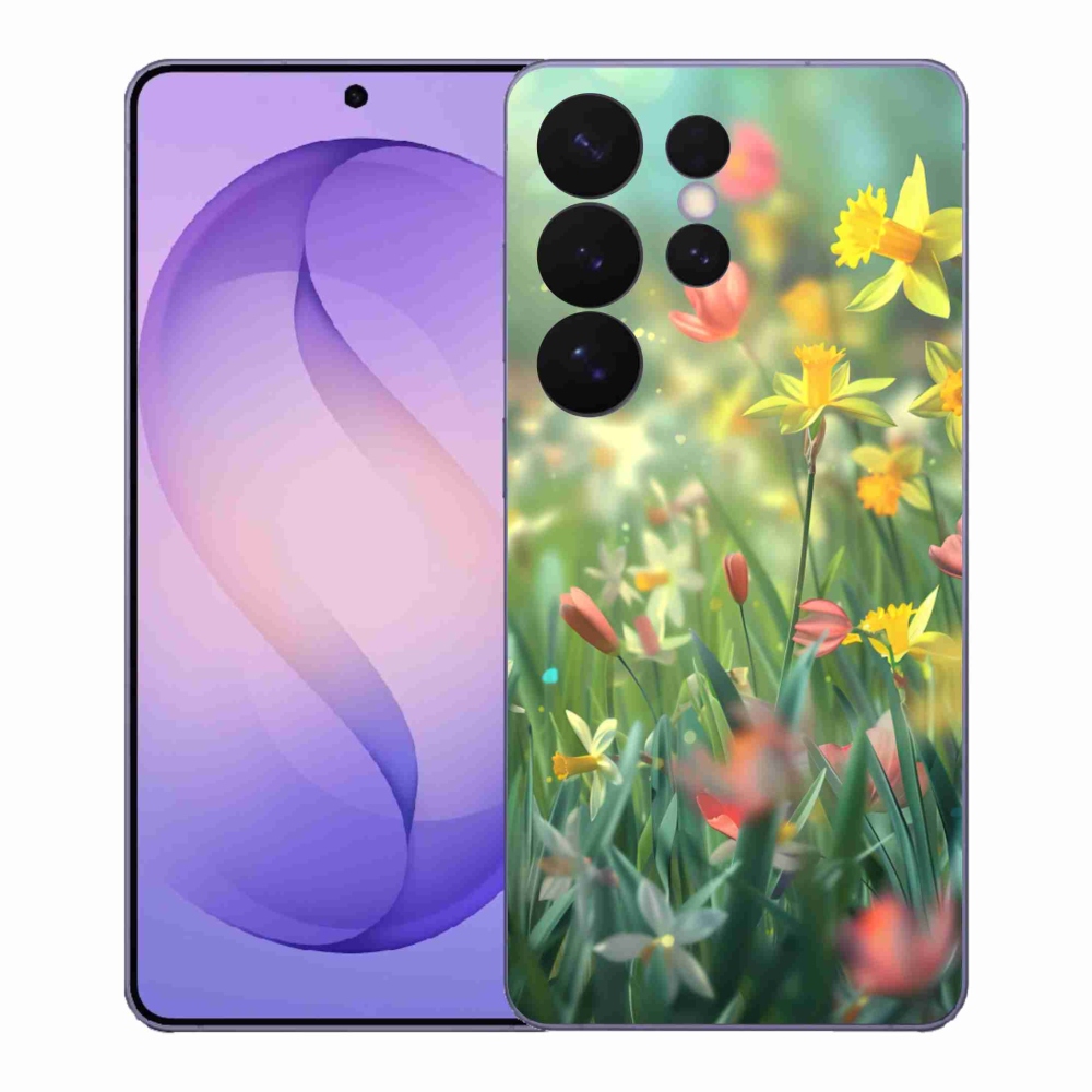 Gelový kryt mmCase na Samsung Galaxy S26 Ultra - jarní květy