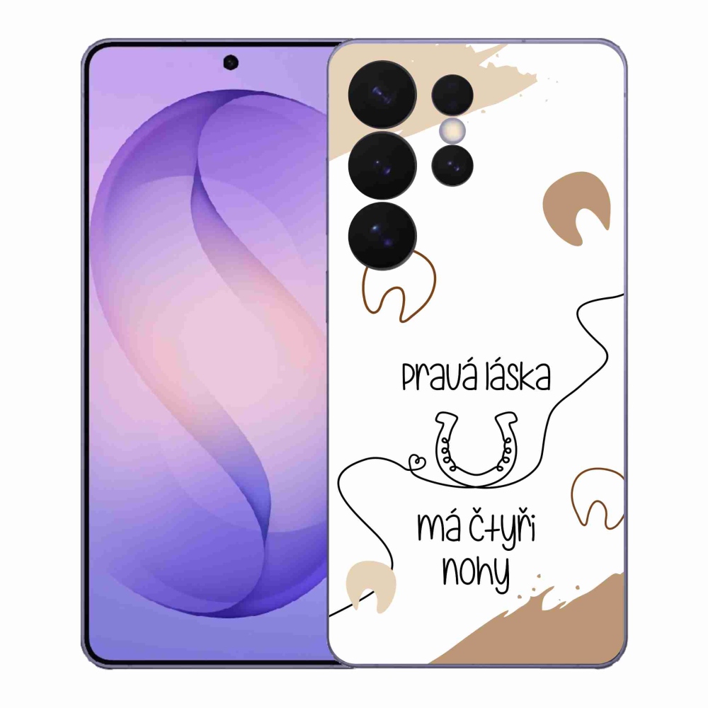 Gelový kryt mmCase na Samsung Galaxy S26 Ultra - koňský motiv bílé pozadí