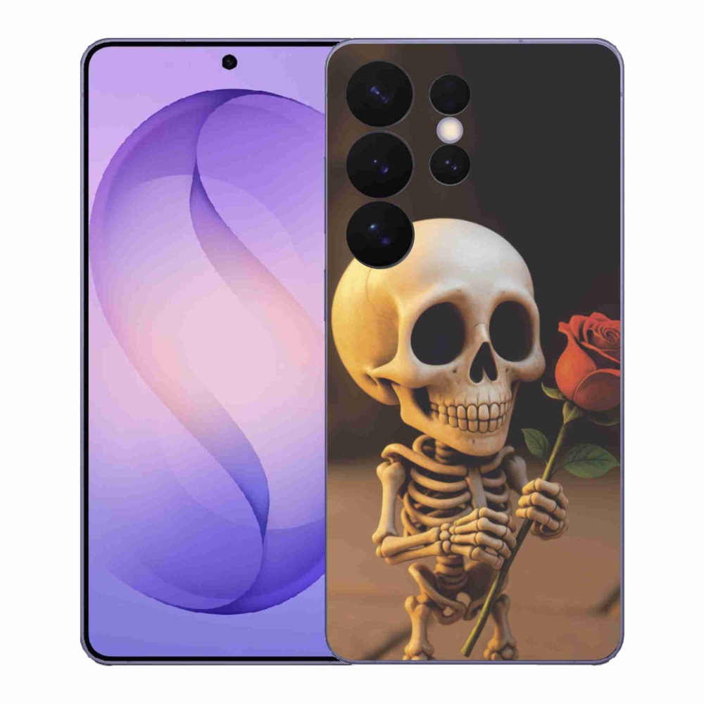 Gelový kryt mmCase na Samsung Galaxy S26 Ultra - kostlivec s růží