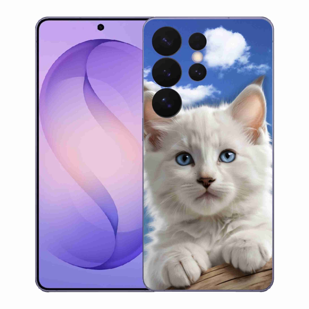 Gelový kryt mmCase na Samsung Galaxy S26 Ultra - kotě a oblaka