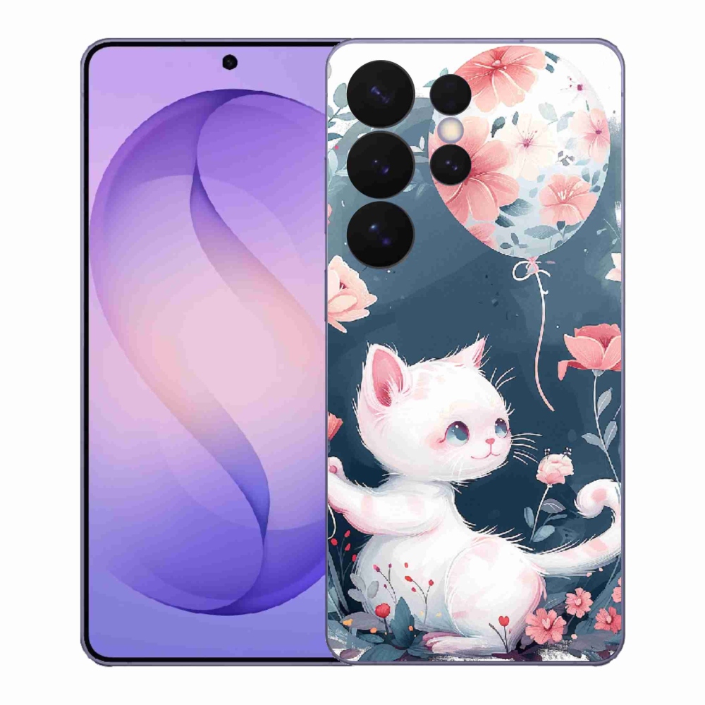 Gelový kryt mmCase na Samsung Galaxy S26 Ultra - kotě s balónkem