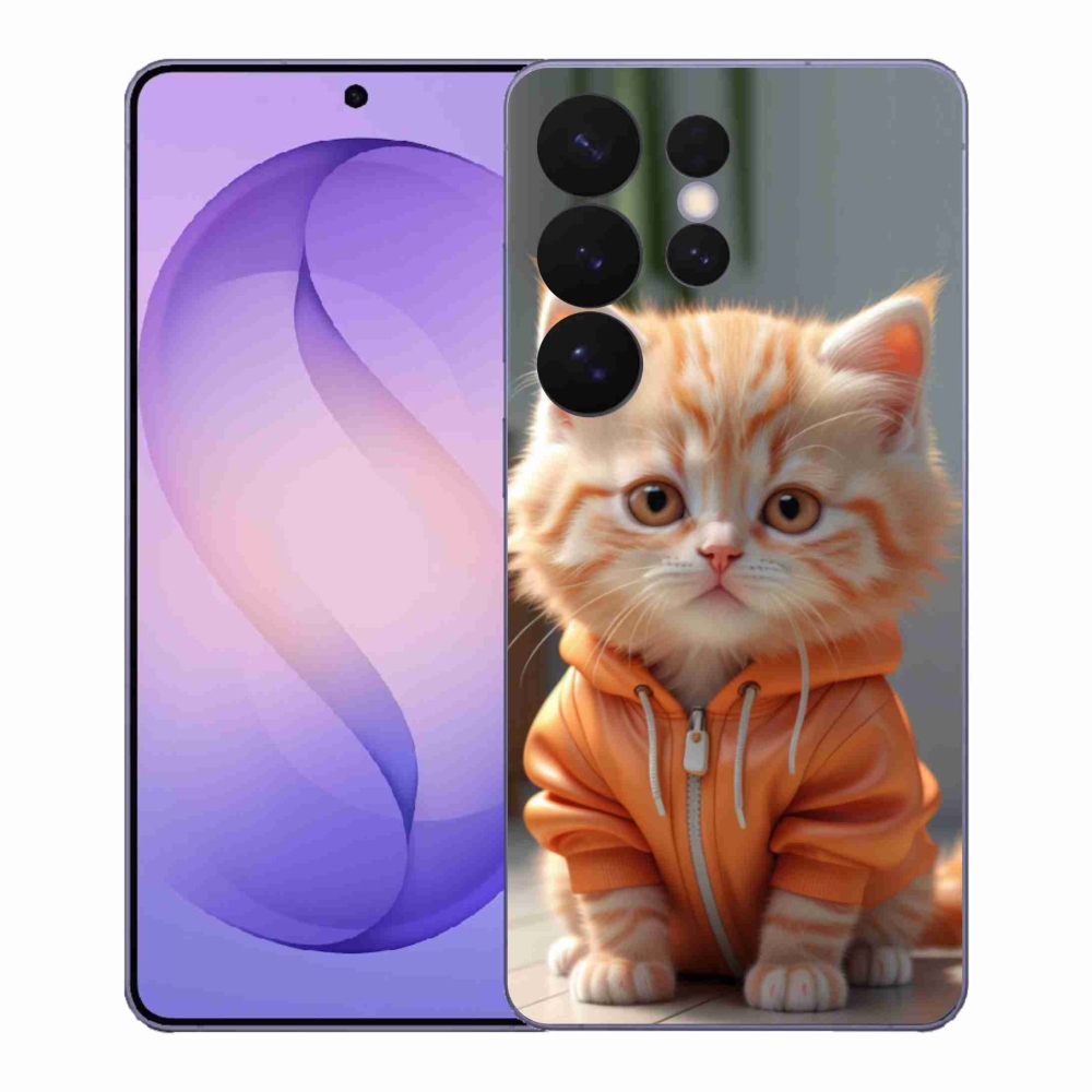 Gelový kryt mmCase na Samsung Galaxy S26 Ultra - kotě v mikině