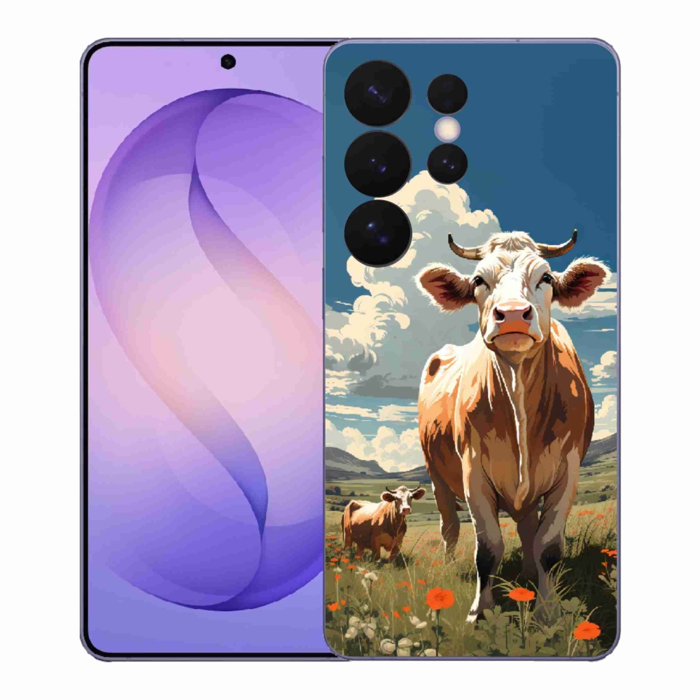 Gelový kryt mmCase na Samsung Galaxy S26 Ultra - krávy na louce